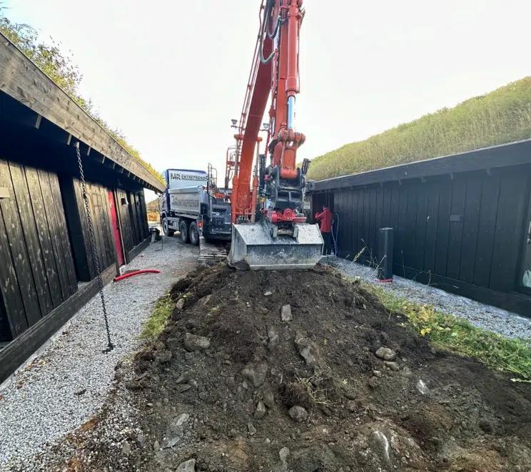 Gravemaskin, entreprenør i Geilo